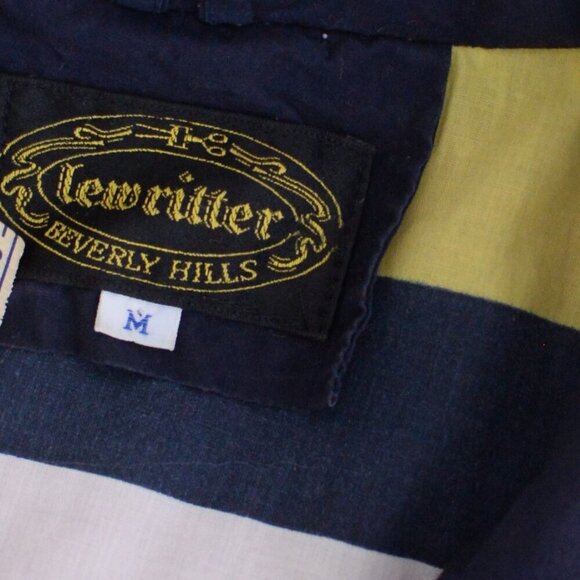 VTG Lewritter Beverly Hills Red Yellow Zip Up W/ Stowaway Hood Aviator Jacket M - Picture 4 of 13